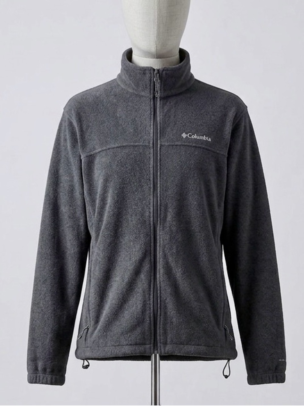 Columbia Men's Benton Springs Charcoal Full-Zip Fleece Jacket Size 2XL